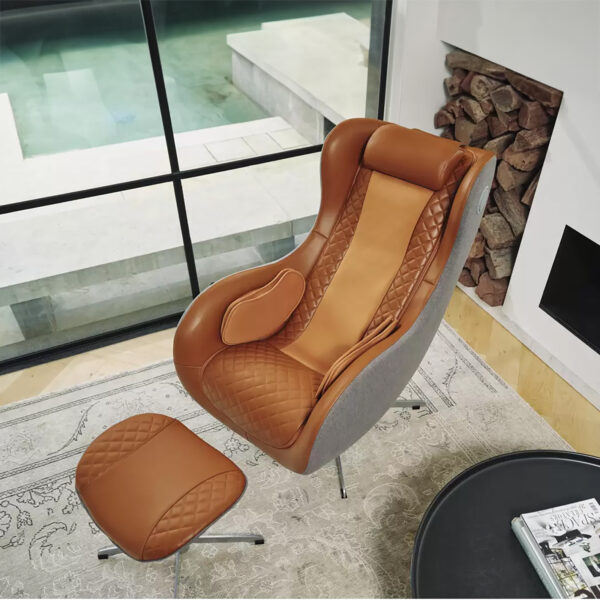 Mise en scène fauteuil Hoedic Distegn, coloris camel