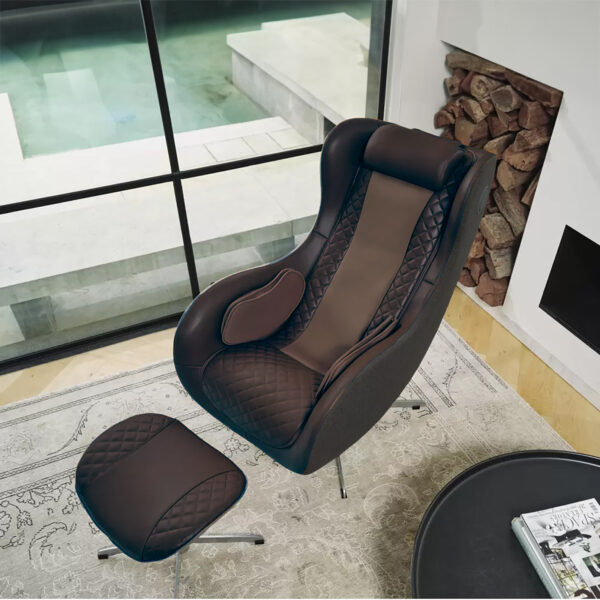 Mise en scène fauteuil Hoedic Distegn, coloris chocolat
