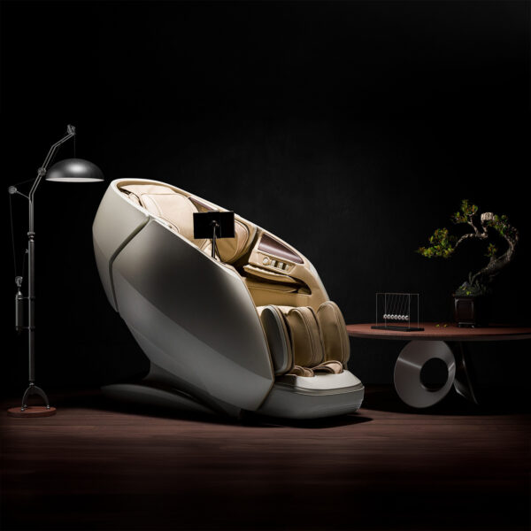 mise en situation du fauteuil de massage coloris beige irest a665