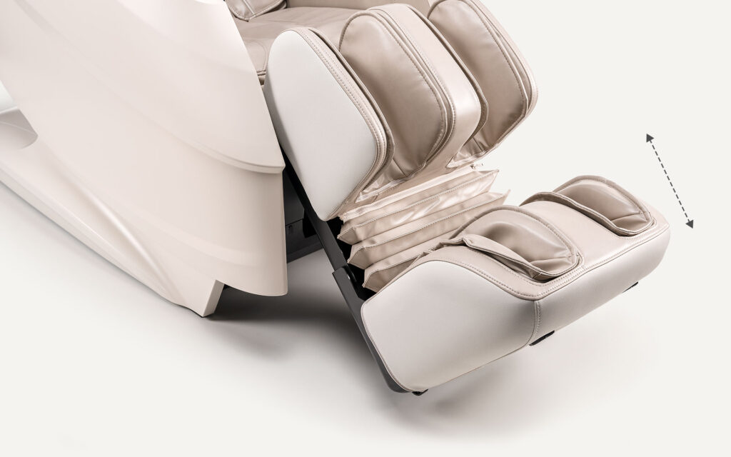 Zoom sur le piétement à réglage automatique du fauteuil 