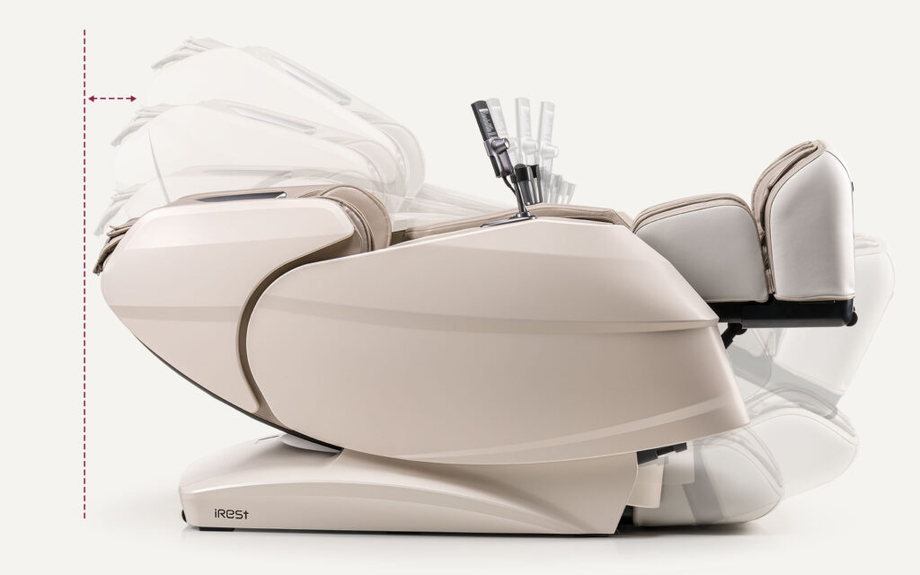 Fonction zéro-space, positionnement du fauteuil au plus près du mur, modèle IREST A550