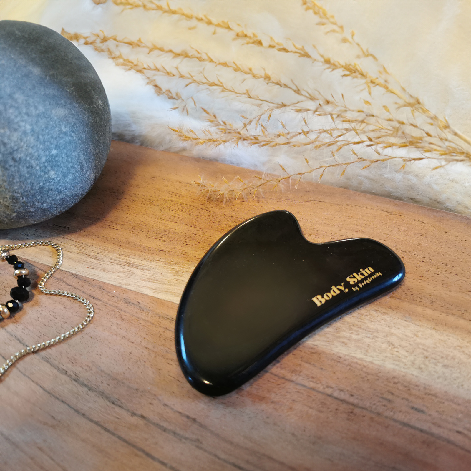 Guasha pierre en obsidienne noir BodySkin