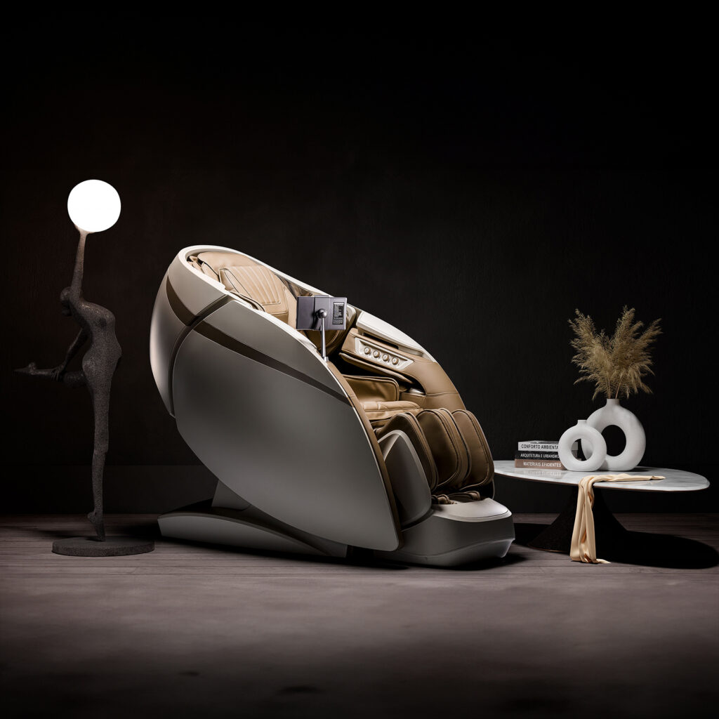 Fauteuil de massage Irest A801 beige, intégration