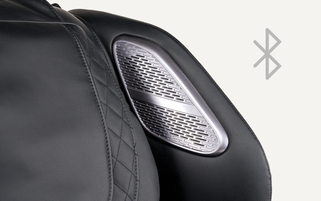 Zoom sur haut-parleur bluetooth du fauteuil