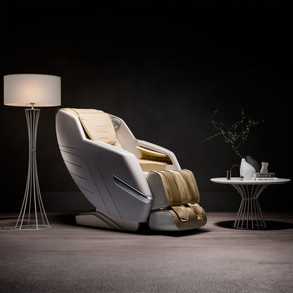 Mise en situation du fauteuil de massage IREST A360, coloris beige