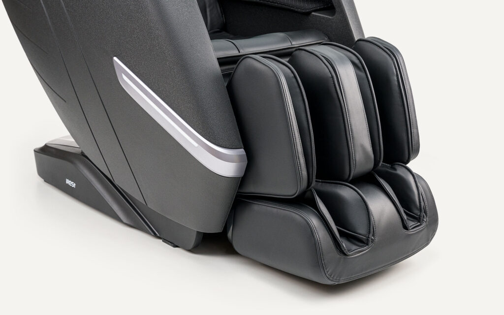 Zoom sur le piétement à réglage automatique du fauteuil 