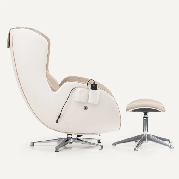Fauteuil de massage IREST A18, vue de coté, coloris blanc