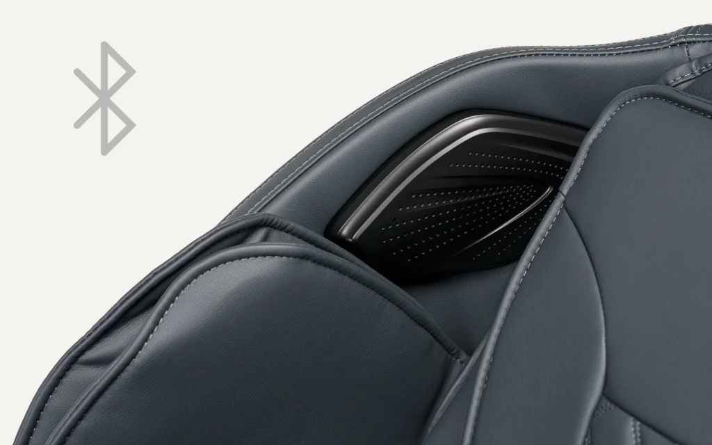 Zoom sur haut-parleur bluetooth du fauteuil