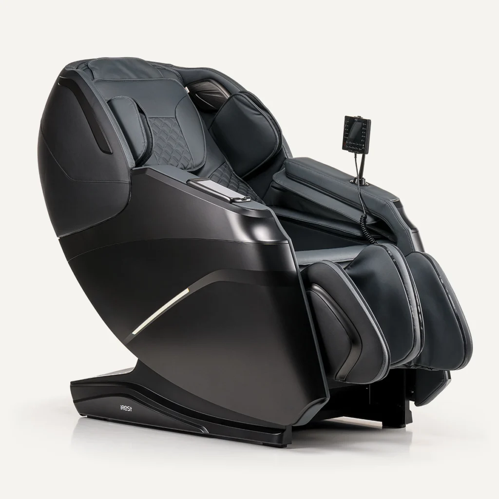 fauteuil massage Irest a336 open, vue de profil face