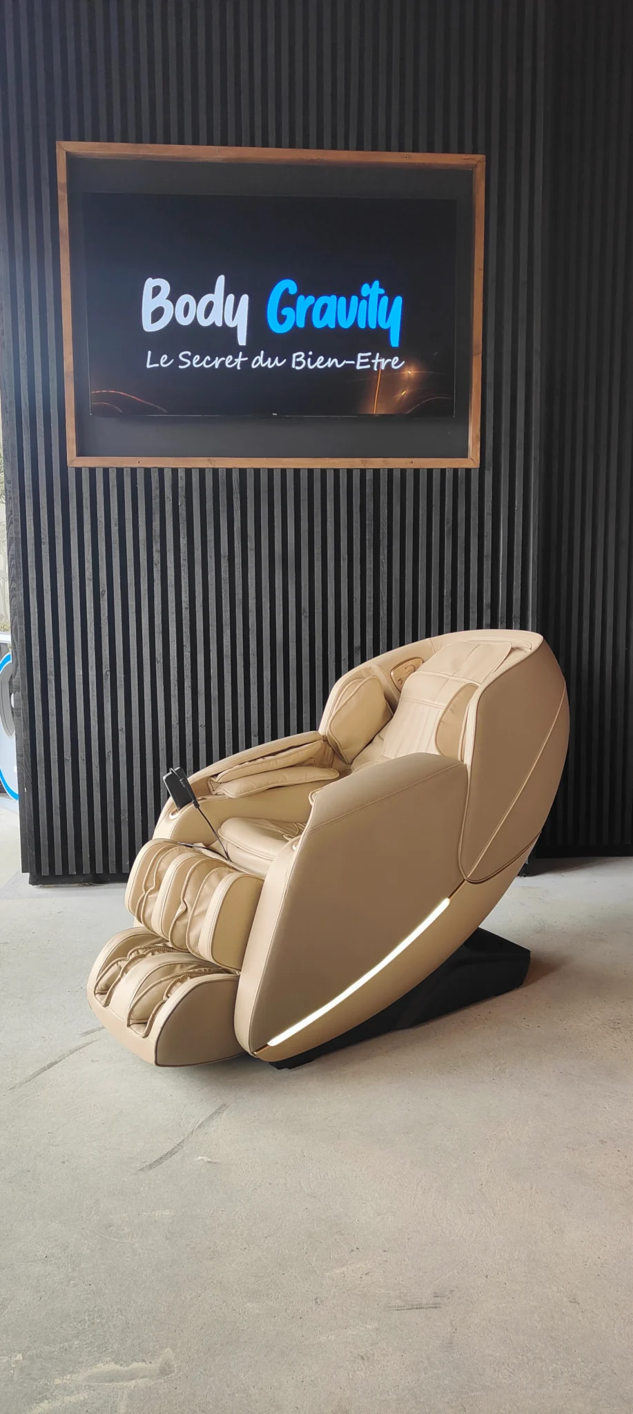 BodyGravity showroom, fauteuil de massage Ouessant