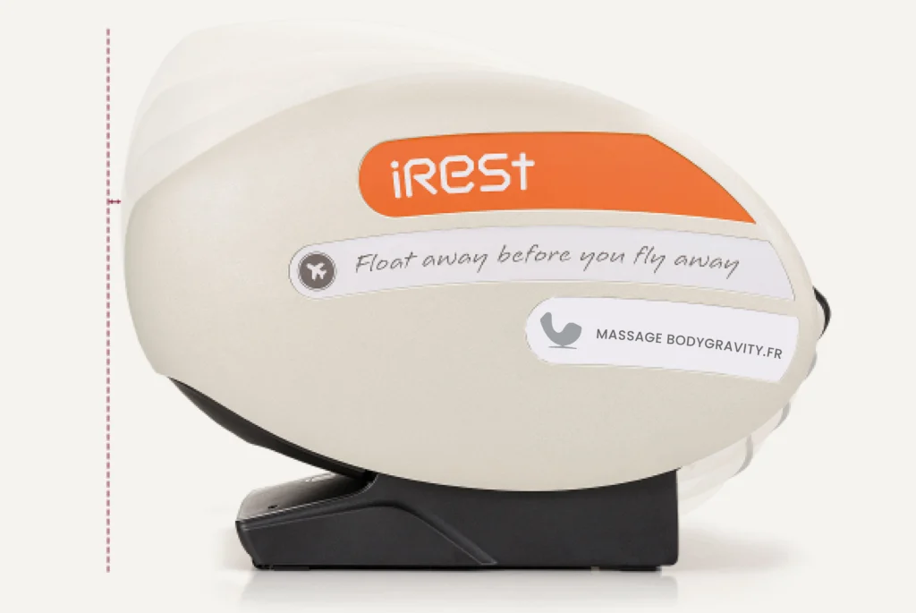 Fauteuil de massage Irest T103 en position allongée zero wall