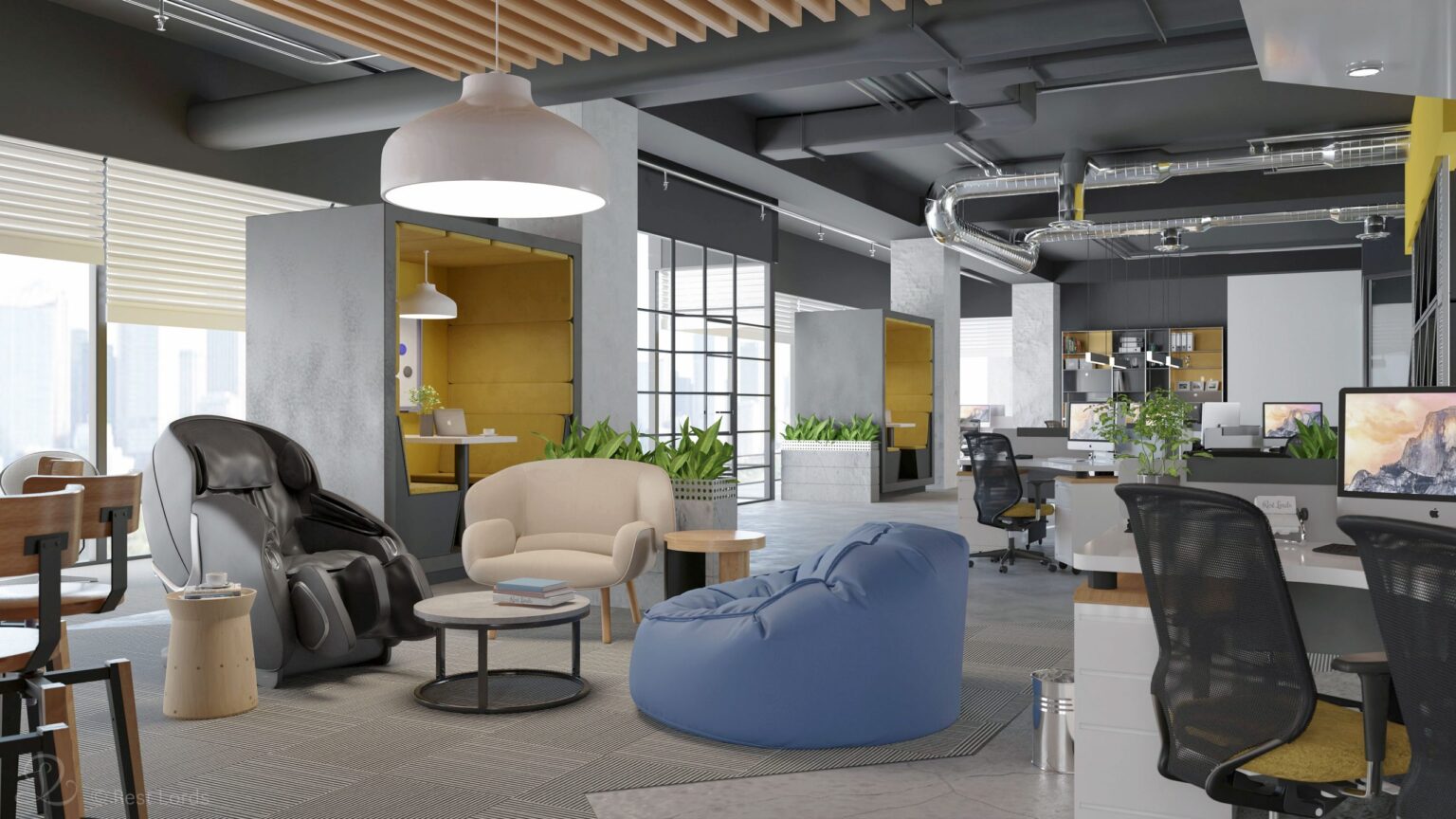 fauteuils massage BodyGravity intégration co-working