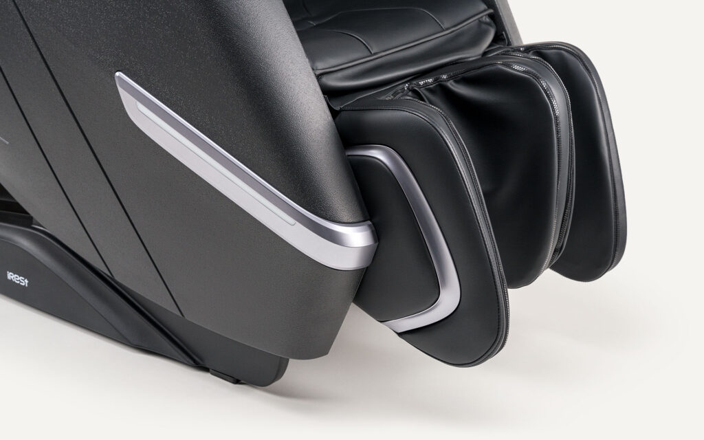 Zoom sur le piétement à réglage automatique du fauteuil