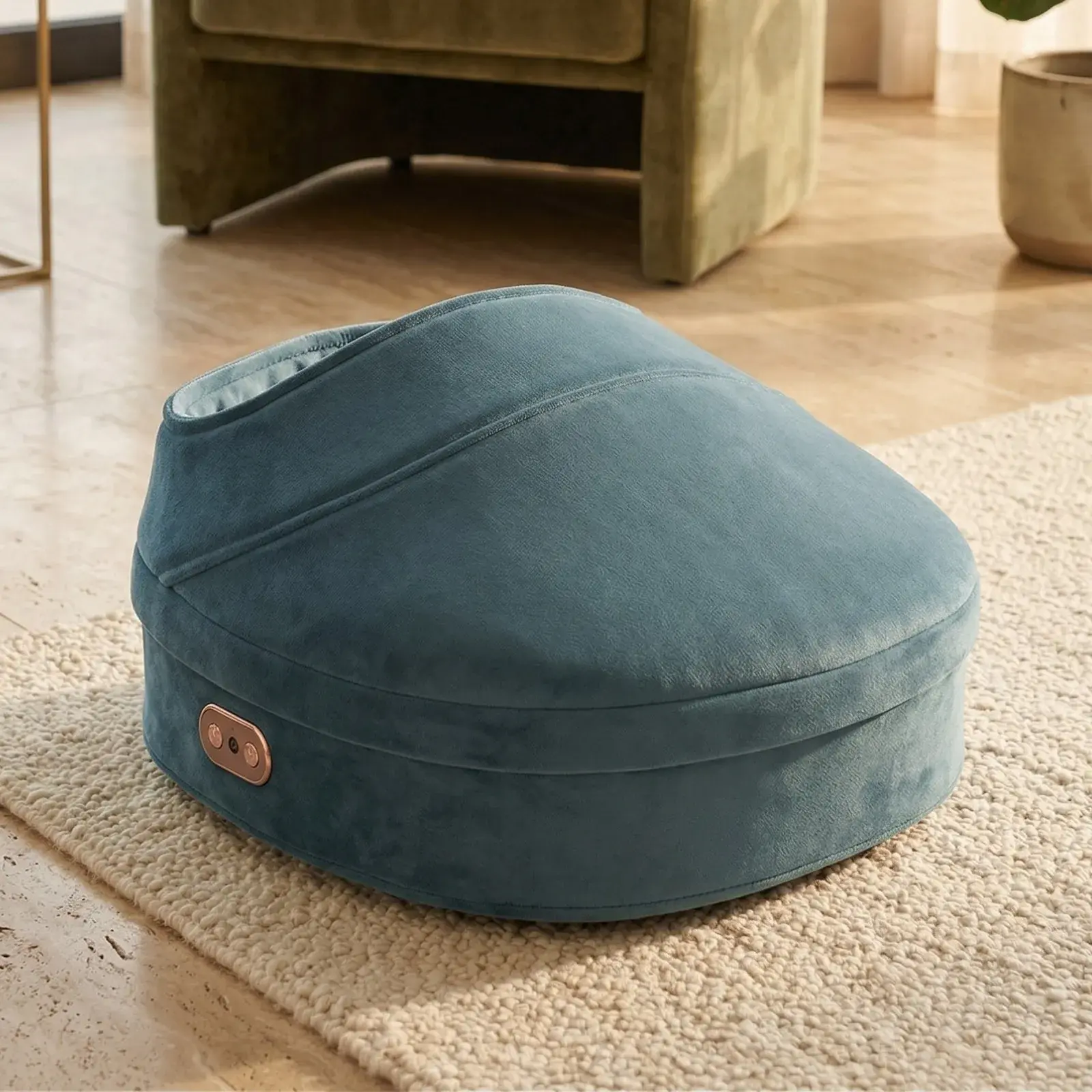 Zoom sur masseur pieds bleu GLAZ de BodyGravity